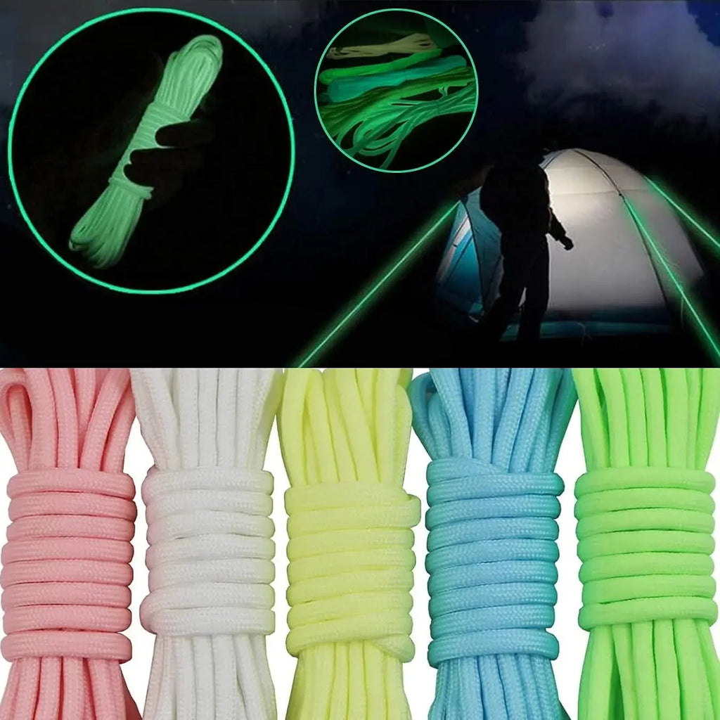 Glow in the dark 550 paracord nylon rope for survival and camping