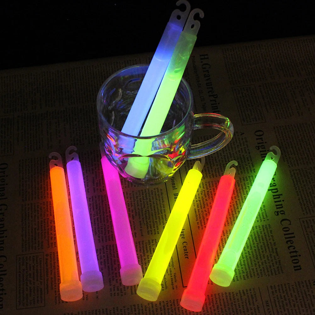 1/5/10PCS Fluorescence Glow Stick Military Glow Light Sticks with Hook