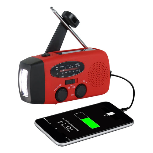 Emergency Radio Solar Power Hand Crank Radio Global Receiver High