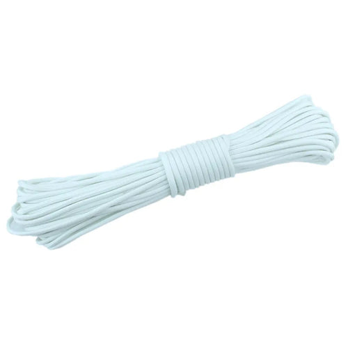 Light blue shoelace on a white background