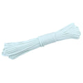 Light blue shoelace on a white background