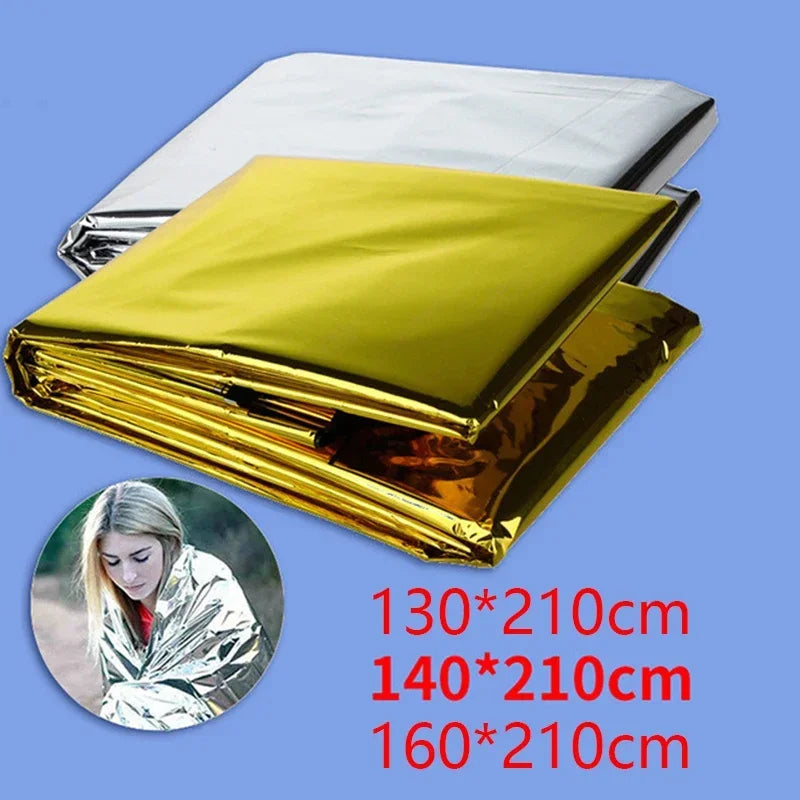 Survival Blanket Outdoor Survive Emergency Rescue First Aid Kit