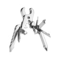 Multitool with various tools on a white background